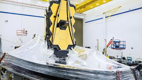 NASA’s James Webb Space Telescope Clears Critical Sunshield Deployment Testing. Photo credit: NASA/Chris Gunn